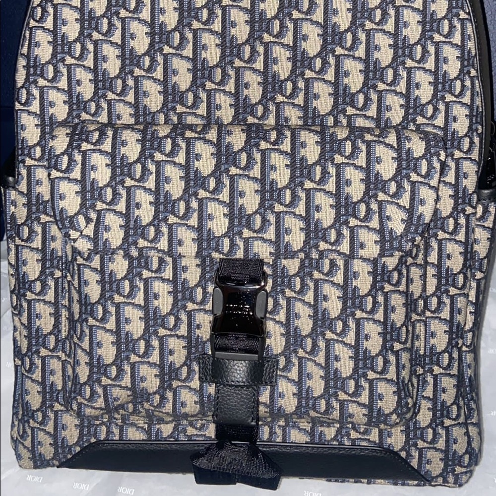 Dior Explorer Backpack Beige & Black Dior Oblique Jacquard C - Picture 9 of 12